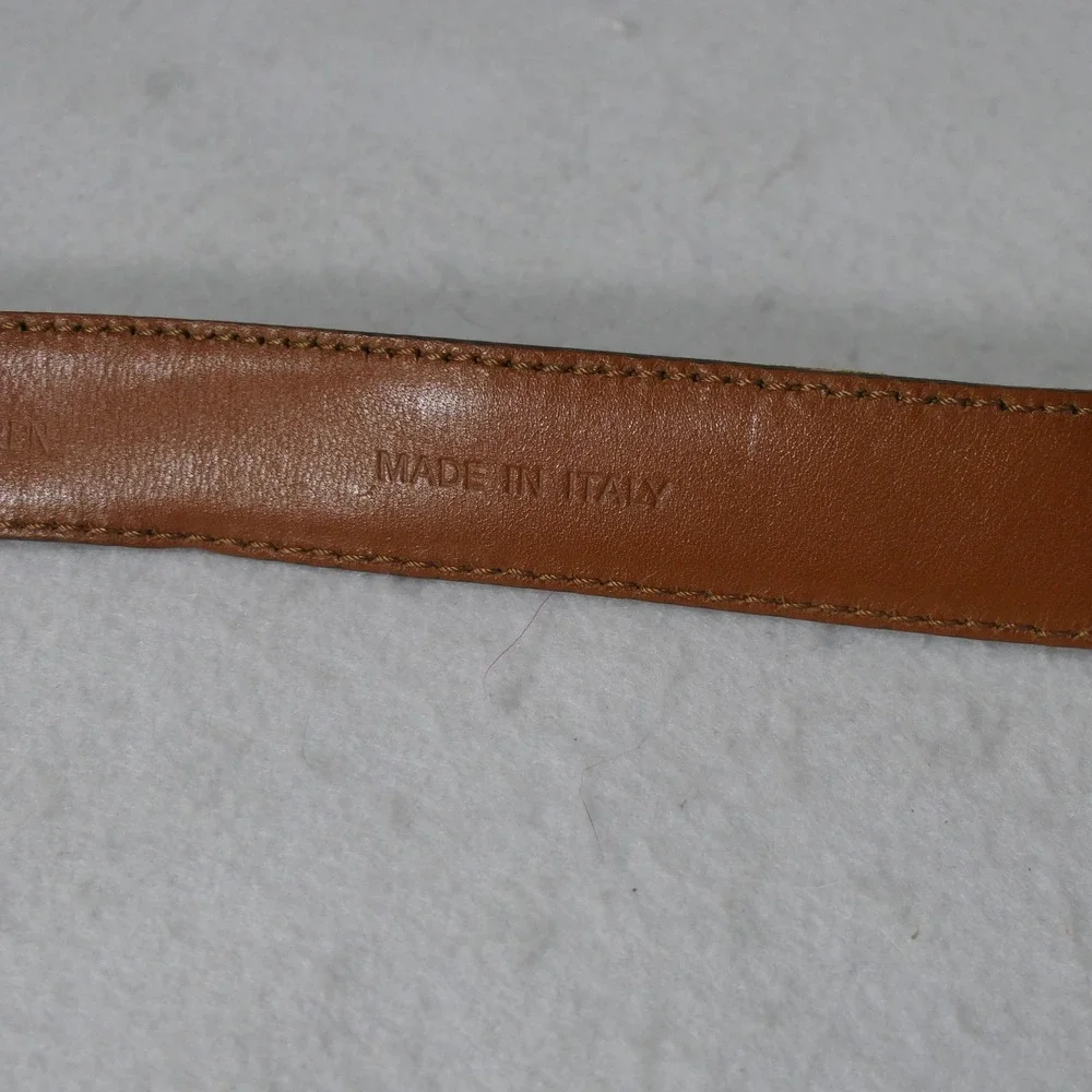 Polo Ralph Lauren Mens Leather Belt 42 Brown Made in Italy Classic Dress 2110109